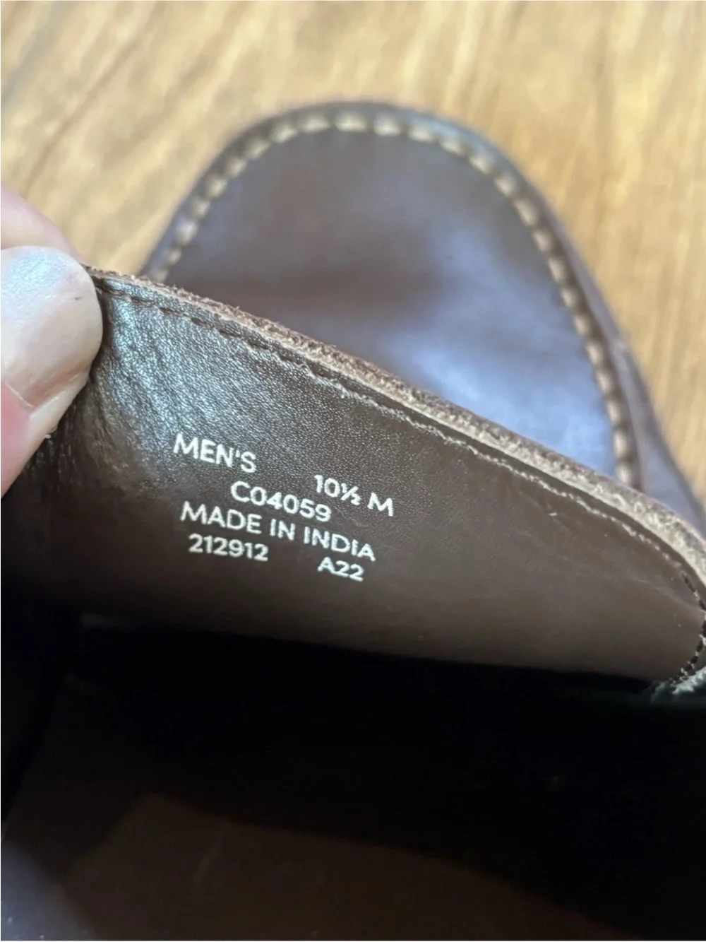 Cole Haan Brown Leather Moc Toe Loafers Men’s 10.5 M Slip On Shoes